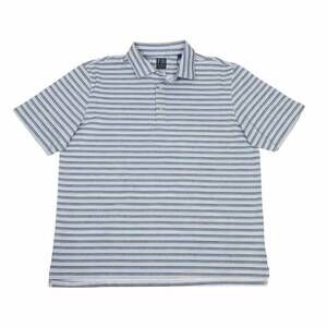 NEW F/X FUSION men's heather stripe print polo in green & blue